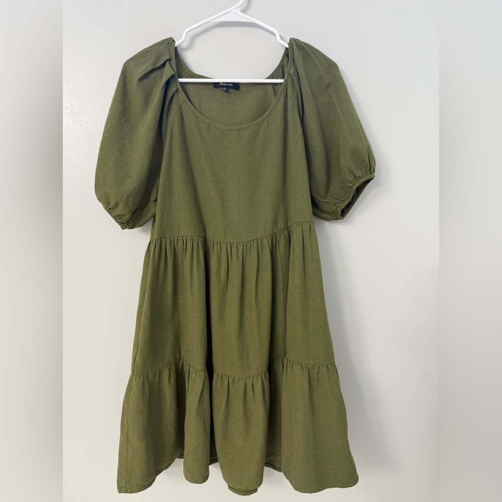Madewell Puff Sleeve Mini Dress